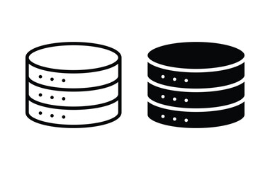 Database icon, database sign vector