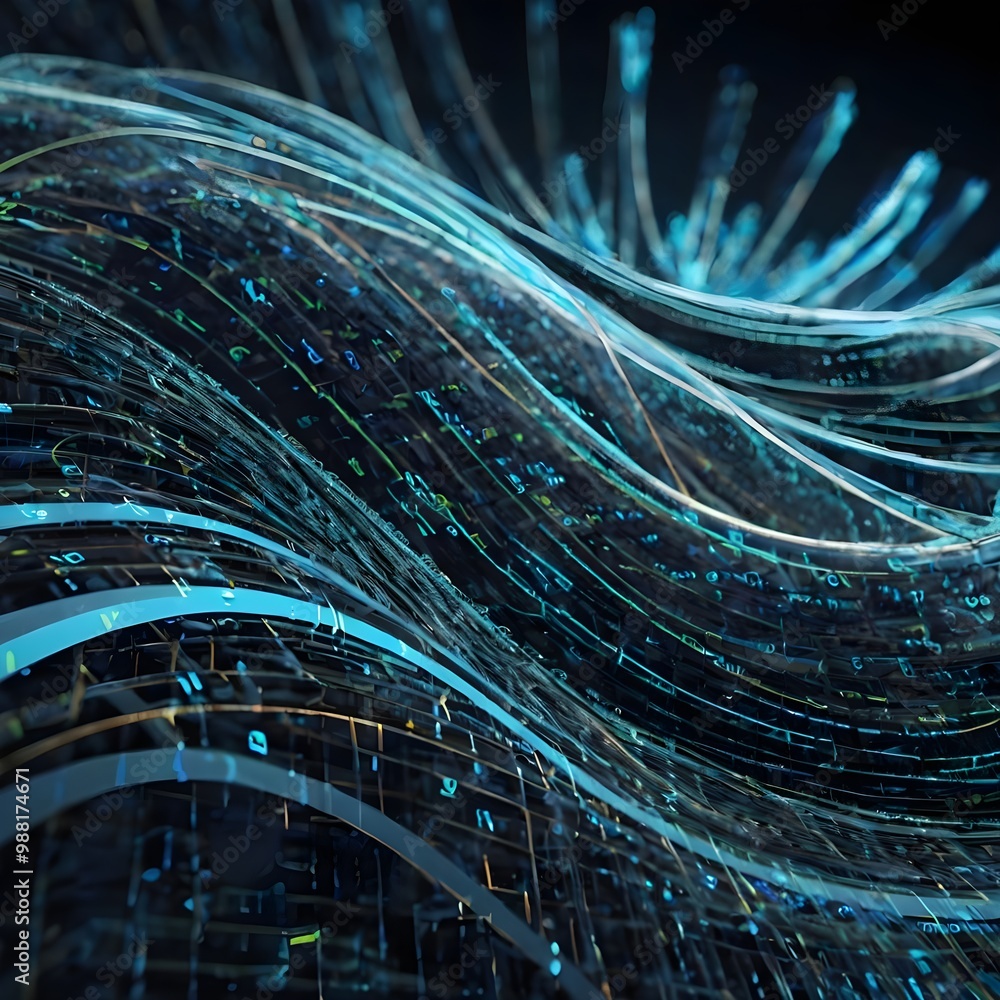 Aufkleber a possible name for the image could be fractal realms of technology and motion this captures the ess