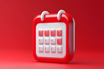 Obraz premium calendar 3d render icon