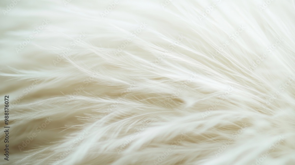 Poster the soft white feathers reveal intricate details and textures, illuminated by gentle light, creating