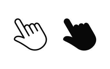 Hand cursor click icon vector