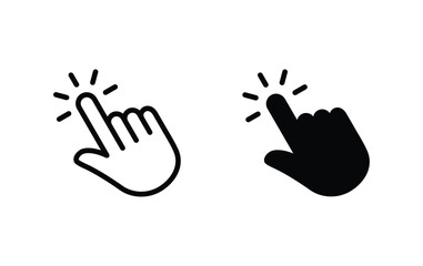 Fototapeta premium Hand cursor click icon vector