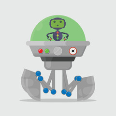 robot vector illustration in a modern styl
