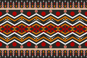 Seamless Geometric Line Pattern with Ethnic and Traditional Ornament Design