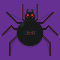 vector illustration of a spider with a strange model