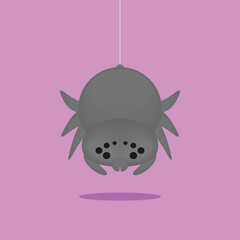 vector illustration of a spider with a strange model