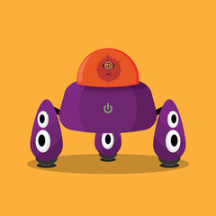 robot vector illustration in a modern style