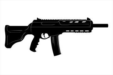 vector silhouette of a Combat Shotgun