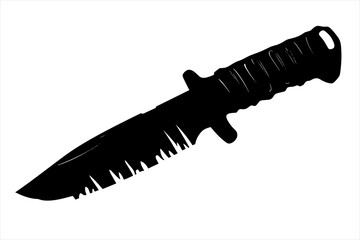 vector silhouette of a Compact Tactical Sword