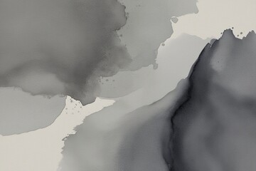 Soft Gray Watercolor Texture and Abstract Art Background Design