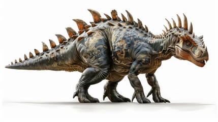 Fototapeta premium A Realistic Digital Illustration of a Spiky Dinosaur