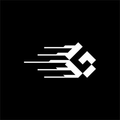 Letter G logo design with box concept. Can be used for shipping logos.