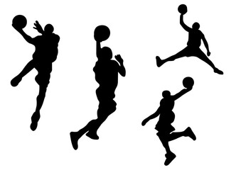 バスケット選手のシルエット