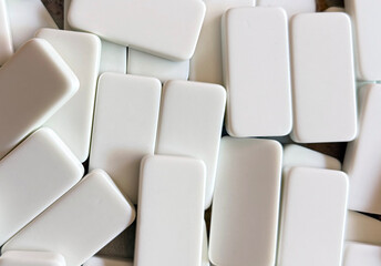 Obraz premium Pile of Domino Stones upside down