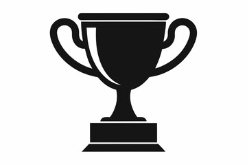 Trophy Cup Icon, Trophy Cup Silhouette, Vector Illustration

