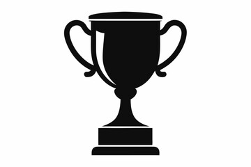 Trophy Cup Icon, Trophy Cup Silhouette, Vector Illustration

