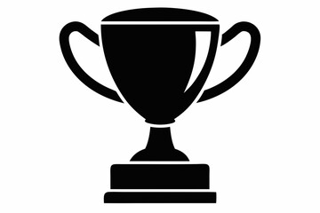 Trophy Cup Icon, Trophy Cup Silhouette, Vector Illustration

