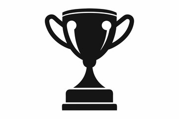 Trophy Cup Icon, Trophy Cup Silhouette, Vector Illustration

