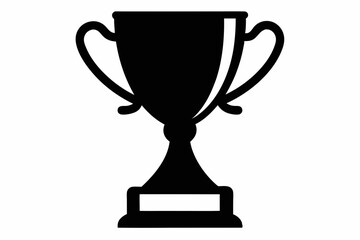 Trophy Cup Icon, Trophy Cup Silhouette, Vector Illustration

