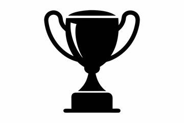Trophy Cup Icon, Trophy Cup Silhouette, Vector Illustration

