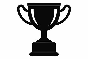 Trophy Cup Icon, Trophy Cup Silhouette, Vector Illustration

