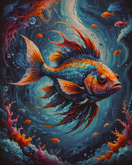 Fototapeta premium fish in the aquarium