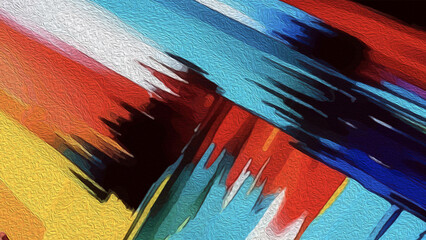 Oil painting. Abstract pattern for printing on wall decorations, fabrics, and for use in graphics.