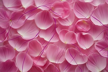 Naklejka premium Soft Pink Floral Background with Elegant Purple Accents and Graceful Flow