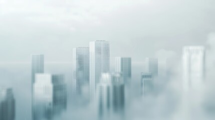 Fototapeta premium Cityscape in the Clouds