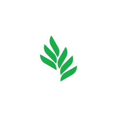 plant, leaves, nature geometric symbol simple logo vector