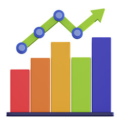 Graph Up Stats arrow 3d icon