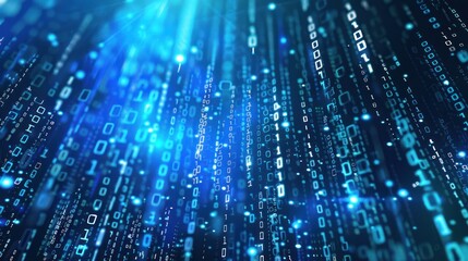 Abstract Digital Binary Code Background