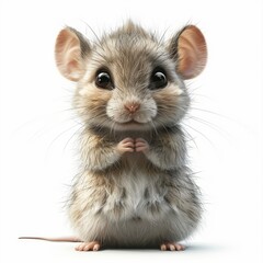 Cute 3D Rendered Cartoon Mouse Character