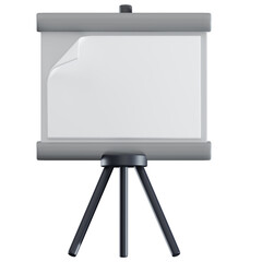 Presentation Stand White V2 3d icon