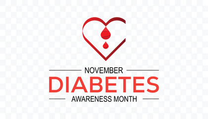 National Diabetes awareness month is observed every year on November. Medical Healthcare Awareness concept. background, placard, banner template Vector illustration design.