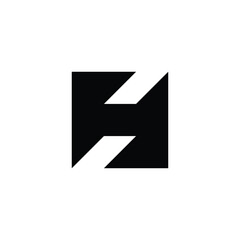 Letter H knife geometric symbol simple logo vector