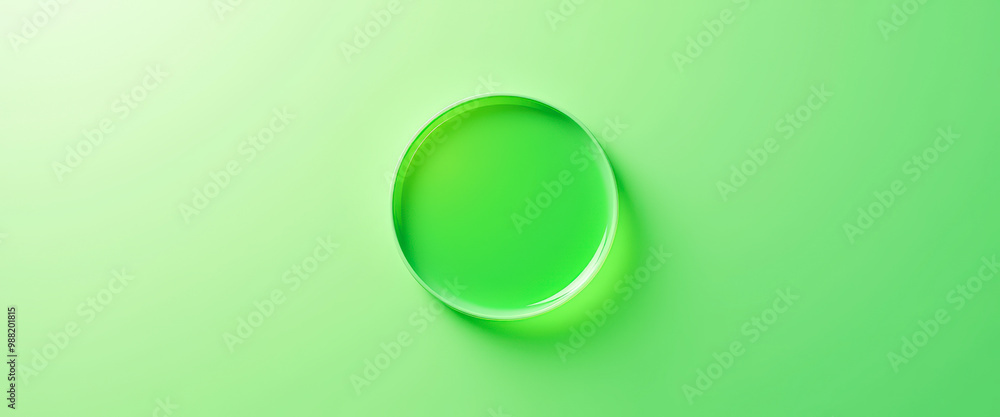 Poster Green Circle on Green Background