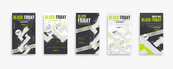 Black friday sale social media post and story design template. Suitable for social media, flyers, banner, and web.