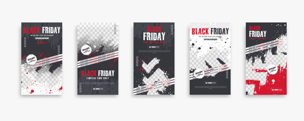 Black friday sale social media post and story design template. Suitable for social media, flyers, banner, and web.