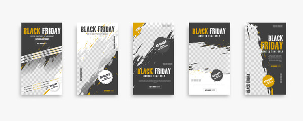 Black friday sale social media post and story design template. Suitable for social media, flyers, banner, and web.