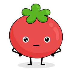 Cute Red Tomato Character Illustration