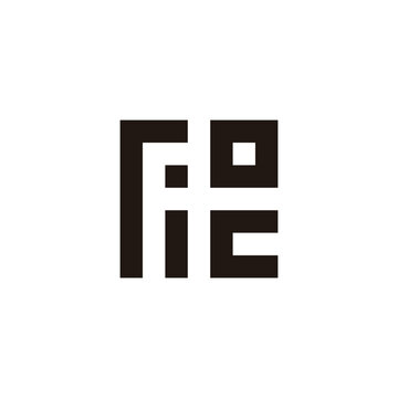 recommend clip art: Letter r i o c square geometric symbol simple logo vector