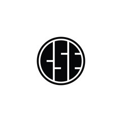 Letter C S E circle frame geometric symbol simple logo vector