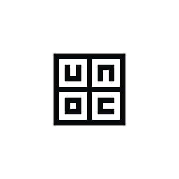 recommend clip art: Letter U, n, o and c square geometric symbol simple logo vector