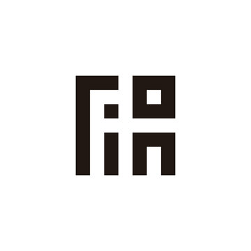 recommend clip art: Letter r, i, o and n square geometric symbol simple logo vector