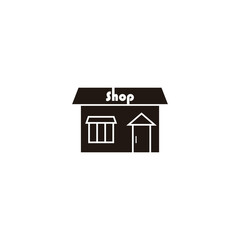 Shop, store geometric symbol simple logo vector
