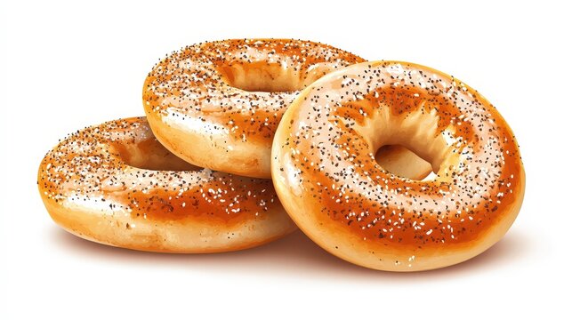 recommend clip art: Crisp and Elegant Vector Illustration of Turkish Bagels with Modern Design Aesthetics on White Background