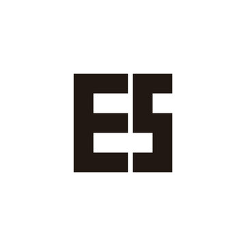 recommend clip art: Letter ES square geometric symbol simple logo vector