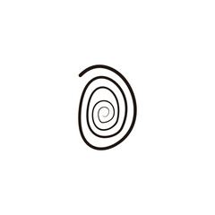 spiral, geometric symbol simple logo vector