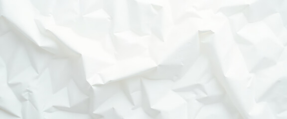 Obraz premium White Wrinkled Fabric Background
